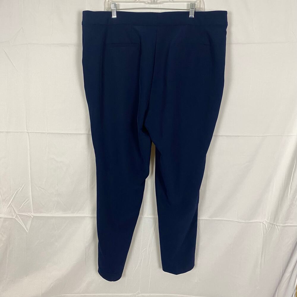 Investments Navy Blue Stretch Ankle Pants Plus Size 20WS Work Trousers Career